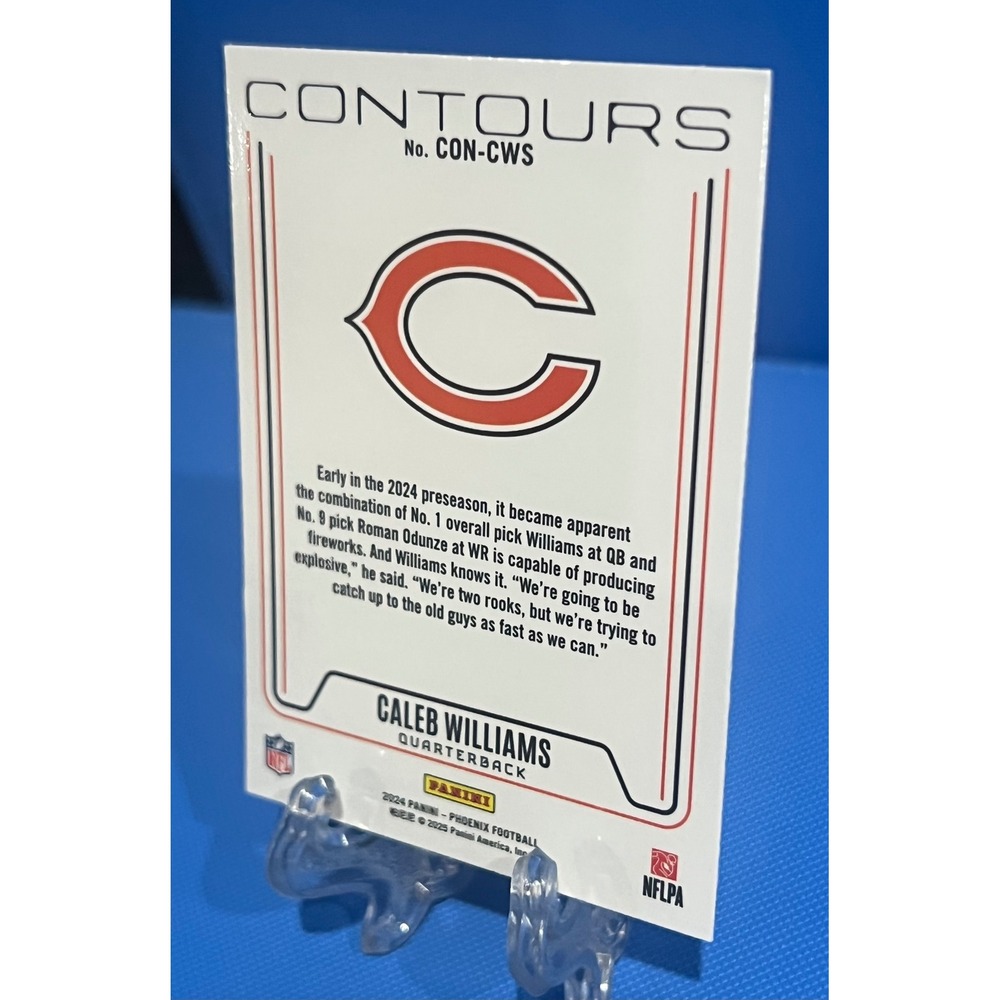 2024 Panini Phoenix Caleb Williams Contours Rookie RC CON-CWS Chicago Bears QB - Picture 8 of 10